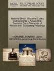 National Union of Marine Cooks and Stewards V. Arnold U.S. Supreme Court Transcript of Record with Supporting Pleadings - Book