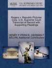 Rogers V. Republic Pictures Corp. U.S. Supreme Court Transcript of Record with Supporting Pleadings - Book