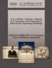 U S V. Minker : Falcone V. Barnes U.S. Supreme Court Transcript of Record with Supporting Pleadings - Book