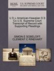 U S V. American-Hawaiian S S Co U.S. Supreme Court Transcript of Record with Supporting Pleadings - Book