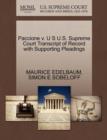 Paccione V. U S U.S. Supreme Court Transcript of Record with Supporting Pleadings - Book