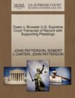 Owen V. Browder U.S. Supreme Court Transcript of Record with Supporting Pleadings - Book
