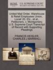 United Mail Order, Warehouse & Retail Employees Union, Local/ 20, Etc., et al., Petitioners, V. Montgomery U.S. Supreme Court Transcript of Record with Supporting Pleadings - Book