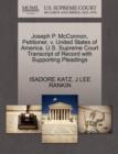 Joseph P. McConnon, Petitioner, V. United States of America. U.S. Supreme Court Transcript of Record with Supporting Pleadings - Book