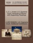 U. S. V. Hvass U.S. Supreme Court Transcript of Record with Supporting Pleadings - Book