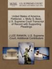 United States of America, Petitioner, V. Molly G. Bess. U.S. Supreme Court Transcript of Record with Supporting Pleadings - Book