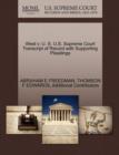 West V. U. S. U.S. Supreme Court Transcript of Record with Supporting Pleadings - Book