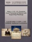 Hess V. U.S. U.S. Supreme Court Transcript of Record with Supporting Pleadings - Book