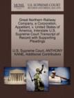 Great Northern Railway Company, a Corporation, Appellant, V. United States of America, Interstate U.S. Supreme Court Transcript of Record with Supporting Pleadings - Book