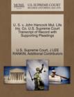 U. S. V. John Hancock Mut. Life Ins. Co. U.S. Supreme Court Transcript of Record with Supporting Pleadings - Book
