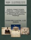 Anthony Joseph Accardo, Petitioner, V. United States. U.S. Supreme Court Transcript of Record with Supporting Pleadings - Book