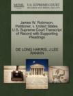 James W. Robinson, Petitioner, V. United States. U.S. Supreme Court Transcript of Record with Supporting Pleadings - Book