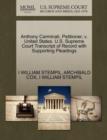 Anthony Carminati, Petitioner, V. United States. U.S. Supreme Court Transcript of Record with Supporting Pleadings - Book