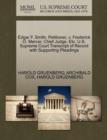 Edgar F. Smith, Petitioner, V. Frederick O. Mercer, Chief Judge, Etc. U.S. Supreme Court Transcript of Record with Supporting Pleadings - Book