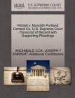 Riddell V. Monolith Portland Cement Co. U.S. Supreme Court Transcript of Record with Supporting Pleadings - Book