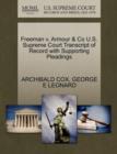 Freeman V. Armour & Co U.S. Supreme Court Transcript of Record with Supporting Pleadings - Book