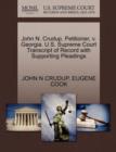 John N. Crudup, Petitioner, V. Georgia. U.S. Supreme Court Transcript of Record with Supporting Pleadings - Book