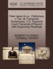 Peter Igneri Et UX., Petitioners, V. Cie. de Transports Oceaniques. U.S. Supreme Court Transcript of Record with Supporting Pleadings - Book