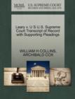 Leary V. U S U.S. Supreme Court Transcript of Record with Supporting Pleadings - Book