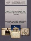 Dardi V. U S U.S. Supreme Court Transcript of Record with Supporting Pleadings - Book