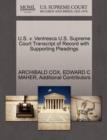 U.S. V. Ventresca U.S. Supreme Court Transcript of Record with Supporting Pleadings - Book