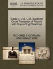 Gibas V. U.S. U.S. Supreme Court Transcript of Record with Supporting Pleadings - Book