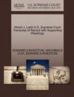 Hirsch V. Ladd U.S. Supreme Court Transcript of Record with Supporting Pleadings - Book