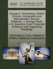 George K. Rosenberg, District Director, Immigration and Naturalization Service, Petitioner, V. George Fleuti. U.S. Supreme Court Transcript of Record with Supporting Pleadings - Book