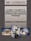 Lavallee V. Carafas U.S. Supreme Court Transcript of Record with Supporting Pleadings - Book