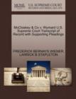 McCloskey & Co V. Wymard U.S. Supreme Court Transcript of Record with Supporting Pleadings - Book