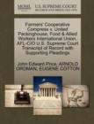 Farmers' Cooperative Compress V. United Packinghouse, Food & Allied Workers International Union, AFL-CIO U.S. Supreme Court Transcript of Record with Supporting Pleadings - Book