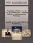 Ragsdale (William) V. U.S. U.S. Supreme Court Transcript of Record with Supporting Pleadings - Book