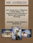 John Nuccio Et Al., Petitioners, V. United States. U.S. Supreme Court Transcript of Record with Supporting Pleadings - Book