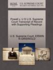 Powell V. U S U.S. Supreme Court Transcript of Record with Supporting Pleadings - Book