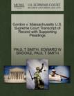 Gordon V. Massachusetts U.S. Supreme Court Transcript of Record with Supporting Pleadings - Book
