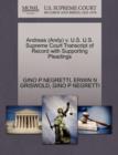 Andreas (Andy) V. U.S. U.S. Supreme Court Transcript of Record with Supporting Pleadings - Book