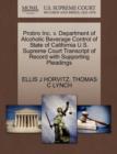 Probro Inc. V. Department of Alcoholic Beverage Control of State of California U.S. Supreme Court Transcript of Record with Supporting Pleadings - Book