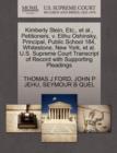 Kimberly Stein, Etc., et al., Petitioners, V. Elihu Oshinsky, Principal, Public School 184, Whitestone, New York, et al. U.S. Supreme Court Transcript of Record with Supporting Pleadings - Book