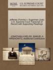 Jefferies (Fannie) V. Sugarman (Jule) U.S. Supreme Court Transcript of Record with Supporting Pleadings - Book