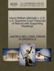 Hood (William Mitchell) V. U.S. U.S. Supreme Court Transcript of Record with Supporting Pleadings - Book