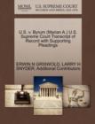 U.S. V. Byrum (Marian A.) U.S. Supreme Court Transcript of Record with Supporting Pleadings - Book