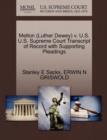 Melton (Luther Dewey) V. U.S. U.S. Supreme Court Transcript of Record with Supporting Pleadings - Book