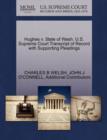 Hughes V. State of Wash. U.S. Supreme Court Transcript of Record with Supporting Pleadings - Book