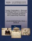 Visidor Corporation V. Borough of Cliffside Park U.S. Supreme Court Transcript of Record with Supporting Pleadings - Book