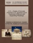U.S. V. Estate of Donnelly (Thomas) U.S. Supreme Court Transcript of Record with Supporting Pleadings - Book