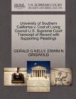 University of Southern California V. Cost of Living Council U.S. Supreme Court Transcript of Record with Supporting Pleadings - Book
