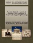 Noreikis (Robert) V. U.S. U.S. Supreme Court Transcript of Record with Supporting Pleadings - Book