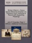 Bricker (Glenn) V. Sceva Speare Memorial Hospital U.S. Supreme Court Transcript of Record with Supporting Pleadings - Book