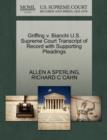 Griffing V. Bianchi U.S. Supreme Court Transcript of Record with Supporting Pleadings - Book