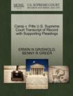 Camp V. Pitts U.S. Supreme Court Transcript of Record with Supporting Pleadings - Book